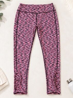 Charlotte Russe Sport Pink Space Dye Leggings Medium Yoga Workout